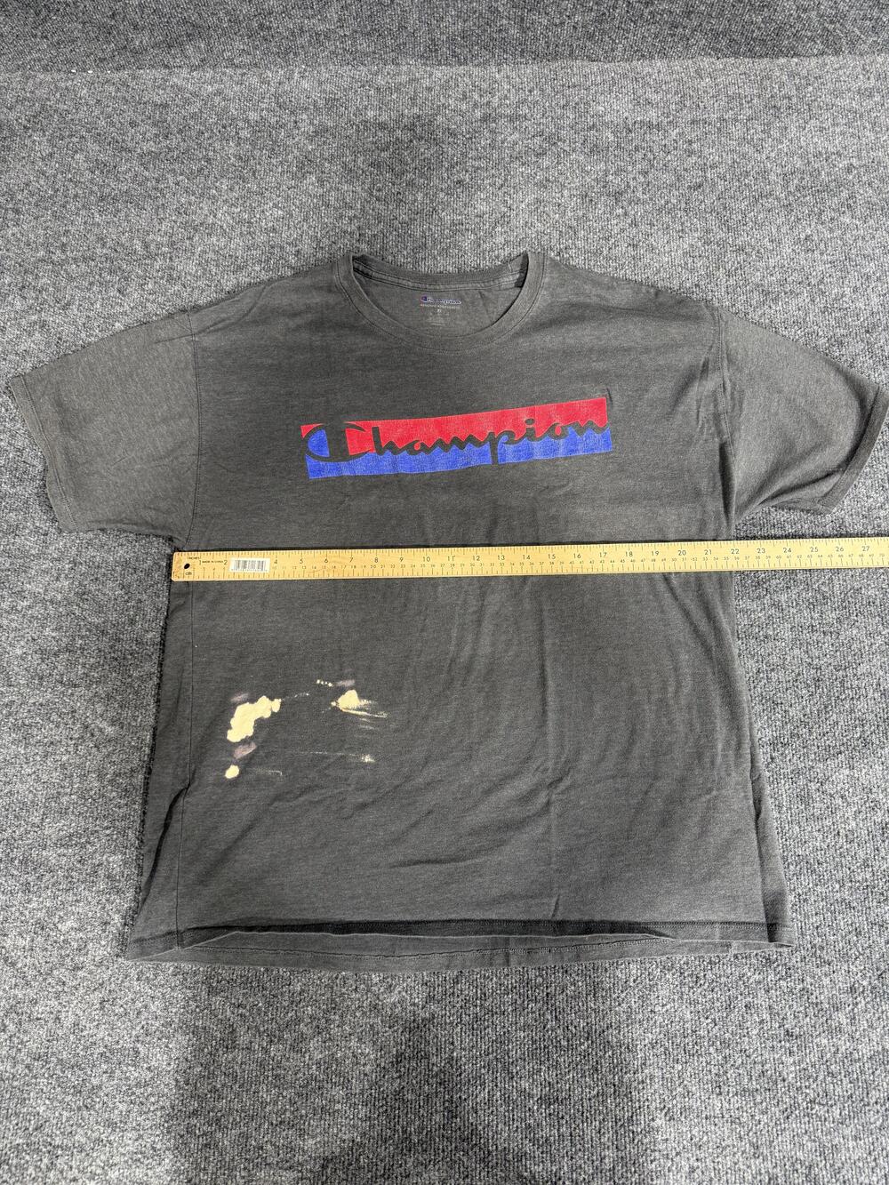 Champion Shirt Mens XL Gray Red Blue Logo Graphic T-Shirt Tee Athleticwear - Picture 6 of 10